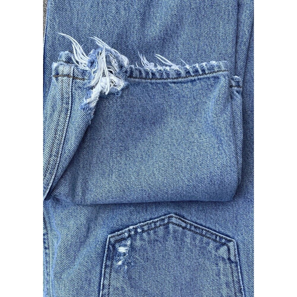 Agolde 90s Pinch Waist High Rise Jeans Women’s Size 28 Button Fly Distressed Hem - Picture 7 of 9